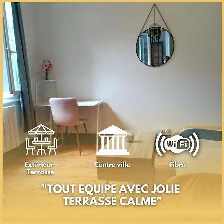 Apartmán La Terrasse Zen Dacher - Superbe 30 M2 Equipe Avec Terrasse Coeur Proche Gare Thermes Cures *
